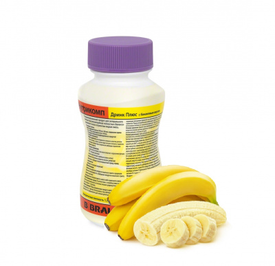 Нутрикомп Дринк Плюс банановый 200 мл. в пластиковой бутылке купить оптом в Сочи