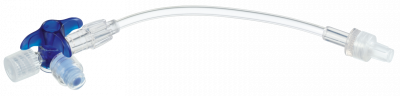 Кран 3-ходовой Дискофикс С с Сэйффлоу 360° синий линия 10 см купить оптом в Сочи