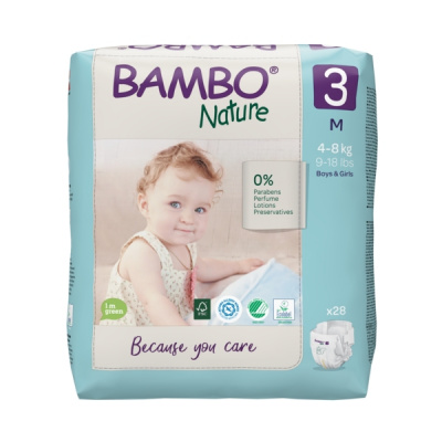 Эко-подгузники Bambo Nature 3 (4-8 кг), 28 шт купить оптом в Сочи